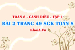 Bài 2 trang 49 SGK Toán 8 tập 1 Cánh Diều